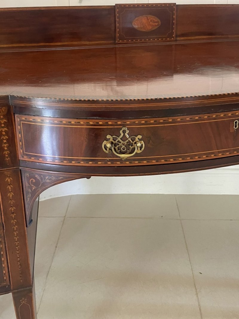 Magnificent Quality Large Antique George III Inlaid Mahogany Sideboard - Image 6